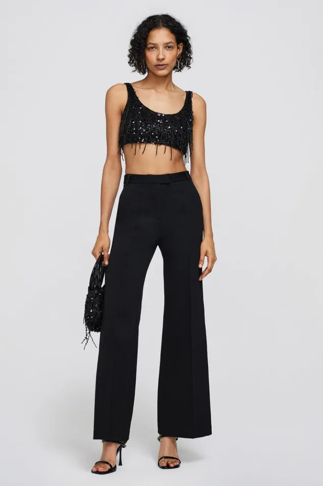 Women Dover Pant Black Jonathan Simkhai Pants and Bottoms