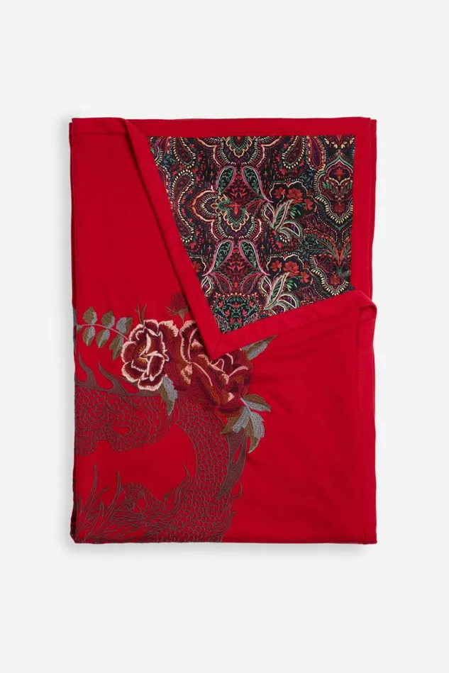Women DRAGON THROW BLANKET Red Johnny Was Blankets Women DRAGON THROW BLANKET Red Johnny Was Blankets