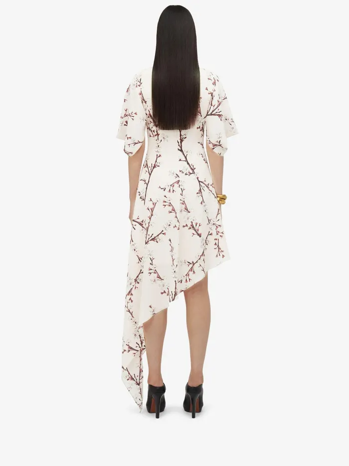 Women Dresses Alexander McQueen Blossom Asymmetric Midi Dress Pink