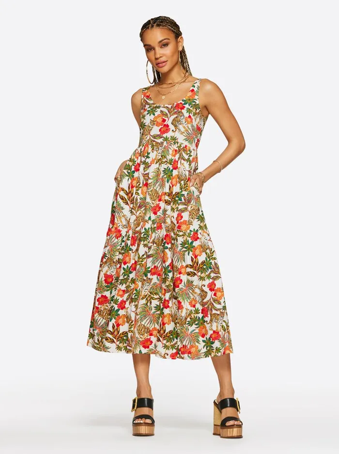 Women Dresses Jessica Simpson Cheryl Maxi Dress In Jungle Parade