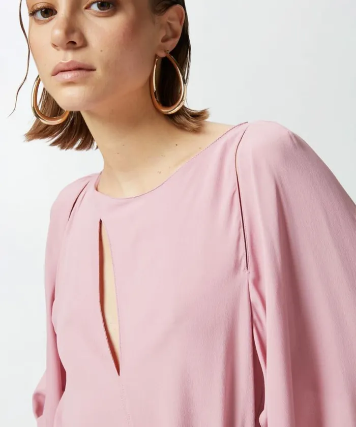 Women Dresses Pinko Asymmetric Crepe Midi Dress Pinkpolignac Women Dresses Pinko Asymmetric Crepe Midi Dress Pinkpolignac