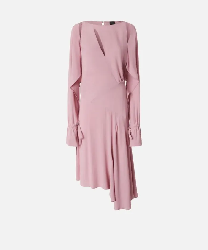 Women Dresses Pinko Asymmetric Crepe Midi Dress Pinkpolignac Women Dresses Pinko Asymmetric Crepe Midi Dress Pinkpolignac