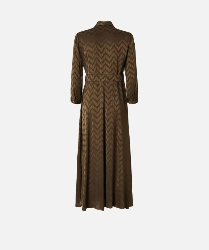 Women Dresses Pinko Long Herringbone Satin Shirt Dress Greenundergrowth Women Dresses Pinko Long Herringbone Satin Shirt Dress Greenundergrowth