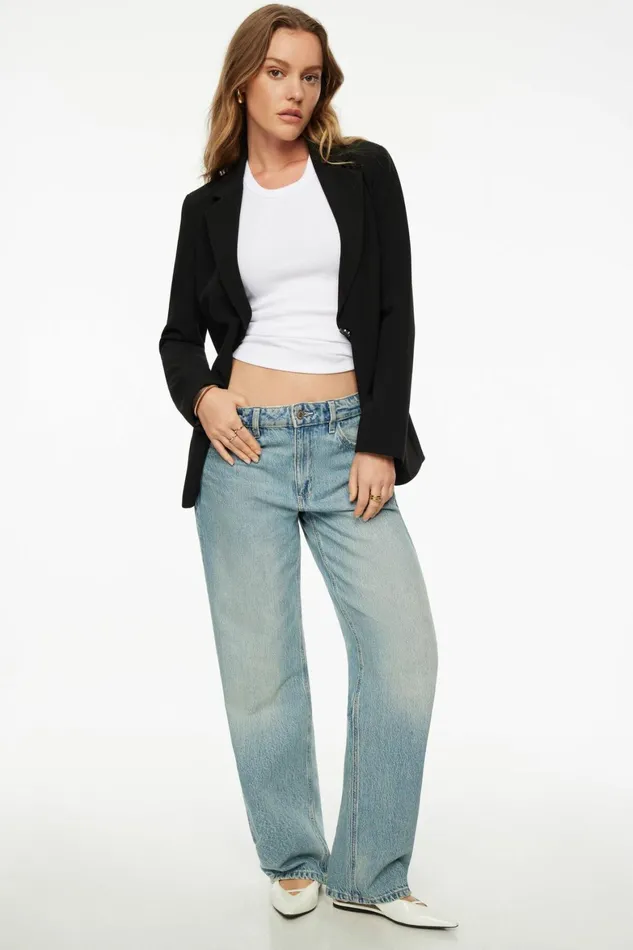 Women Dynamite Blazers and Vests Adeline Single Breasted Blazer Black