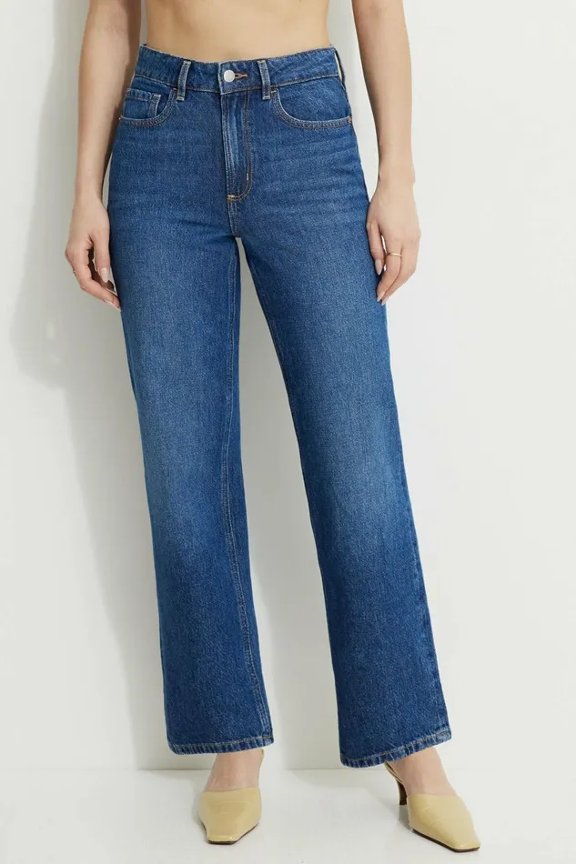 Women Dynamite Jeans and Denim Justina Straight Jeans Blue
