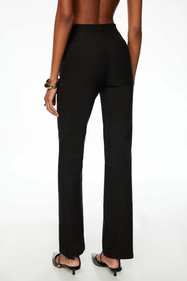 Women Dynamite Pants Mid Rise Bootcut Pants Black