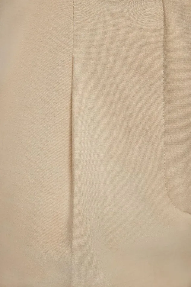 Women Dynamite Pants Sofia Pleated Straight Leg Pants Beige