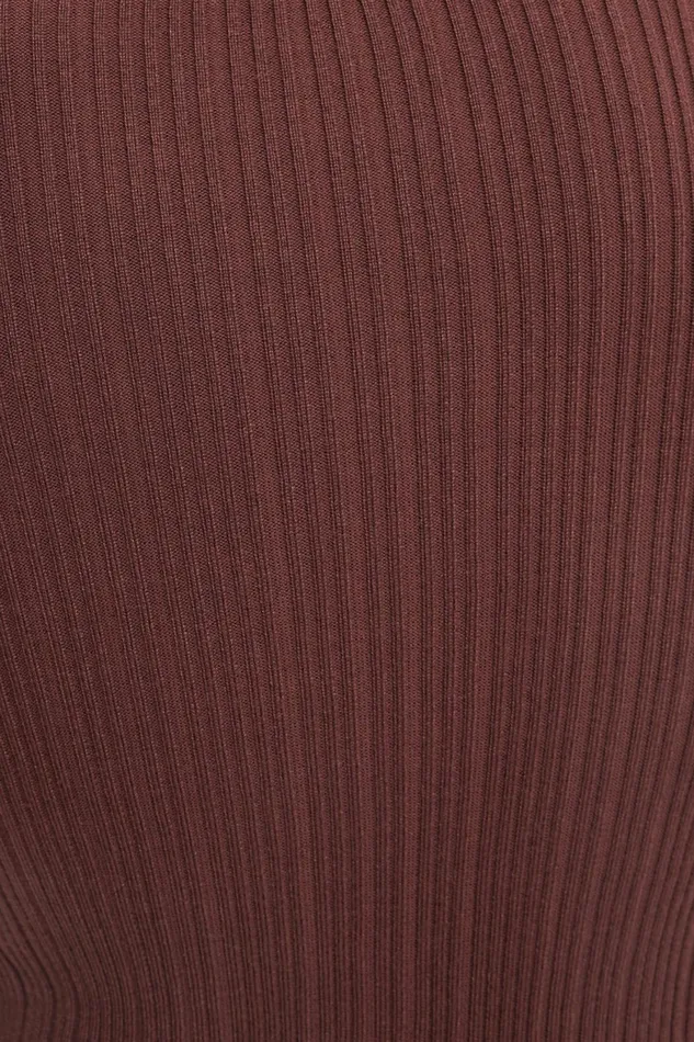 Women Dynamite Sweaters and Cardigans Ribbed Flyaway Cardigan BURGUNDY