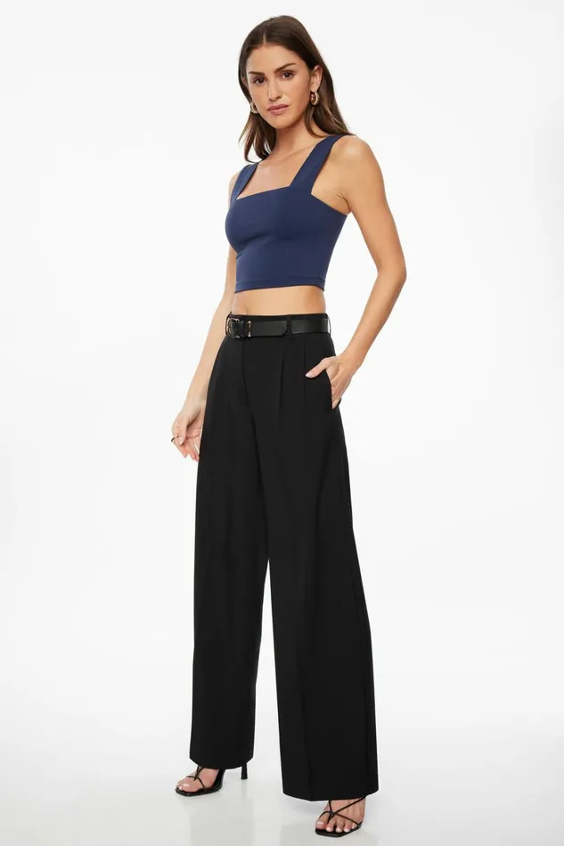 Women Dynamite Tops Lota Sculpt Tank Top Blue