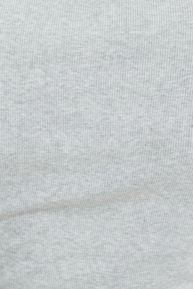 Women Dynamite Tops Olive Ribbed Hip T Shirt Gray