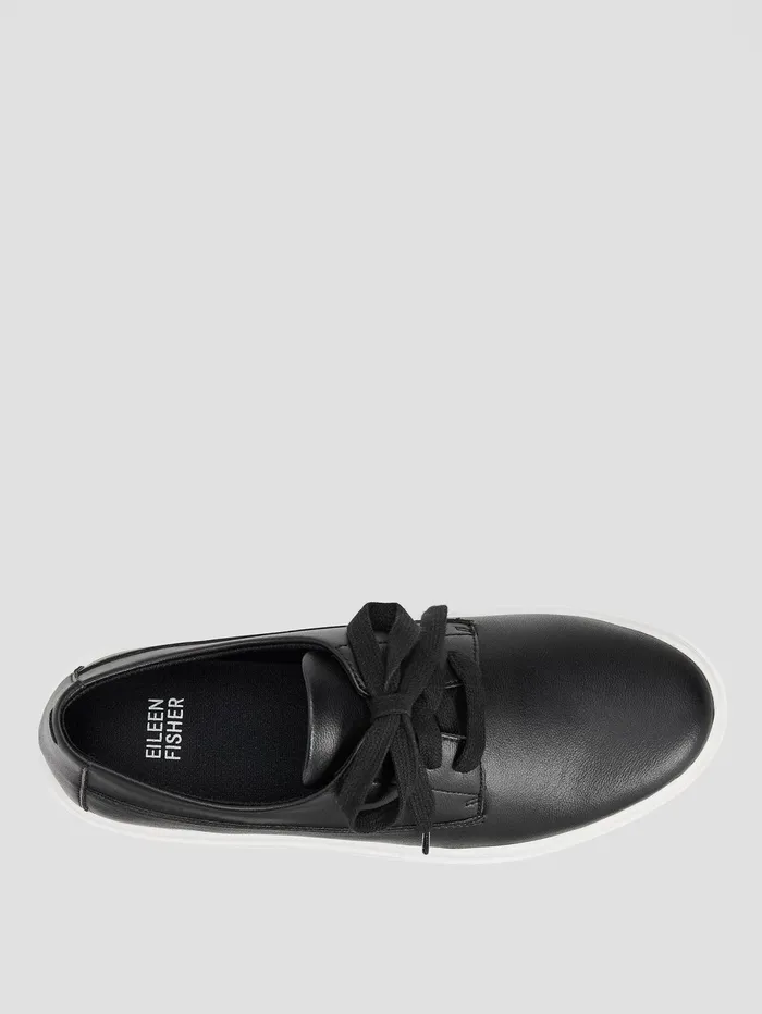 Women Eileen Fisher Shoes Prop Leather Sneaker Black