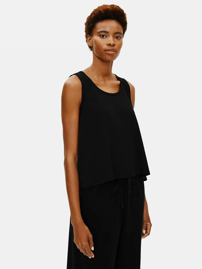 Women Eileen Fisher Sleepwear Organic Cotton Interlock UNeck Sleep Tank Black Women Eileen Fisher Sleepwear Organic Cotton Interlock UNeck Sleep Tank Black