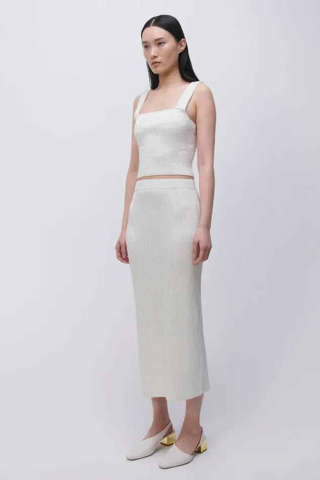 Women Ellison Skirt Ivory Jonathan Simkhai Pants and Bottoms