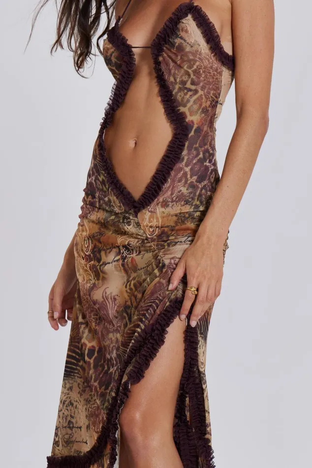 Women Fatale Maxi Dress In Sunrose Jaded London Maxi Dresses