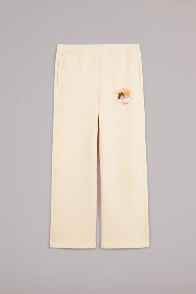 Women Fiorucci Angels Angels Jeans Logo Joggers Cream Women Fiorucci Angels Angels Jeans Logo Joggers Cream