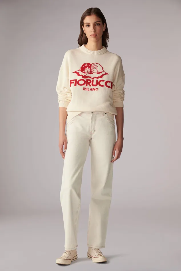 Women Fiorucci Jeans and Denim Carpenter Jeans Cream