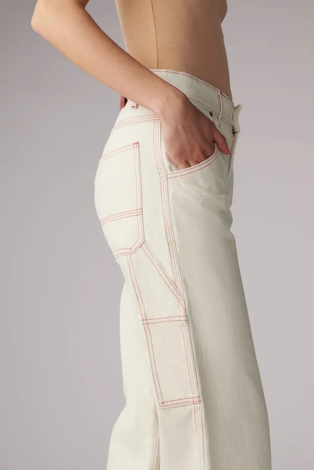 Women Fiorucci Jeans and Denim Carpenter Jeans Cream
