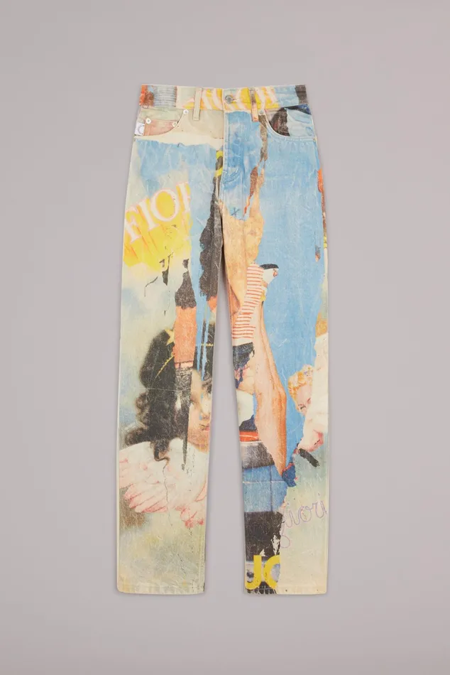 Women Fiorucci Jeans and Denim Graphic Poster Wall Jeans Multi Women Fiorucci Jeans and Denim Graphic Poster Wall Jeans Multi