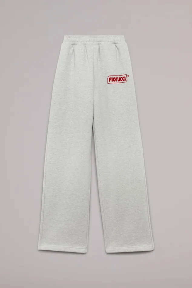 Women Fiorucci Sweatpants and Leggings Logo Straight Leg Joggers Grey Women Fiorucci Sweatpants and Leggings Logo Straight Leg Joggers Grey
