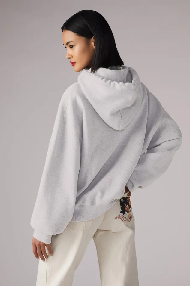 Women Fiorucci Sweatshirts and Hoodies Angels Hoodie Grey Women Fiorucci Sweatshirts and Hoodies Angels Hoodie Grey