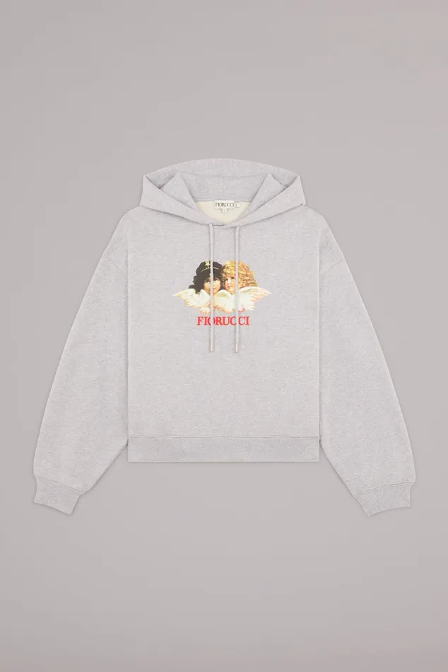 Women Fiorucci Sweatshirts and Hoodies Angels Hoodie Grey Women Fiorucci Sweatshirts and Hoodies Angels Hoodie Grey