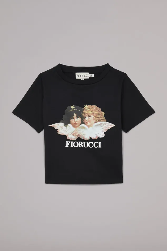 Women Fiorucci TShirts and Tops Angels Baby TShirt Black