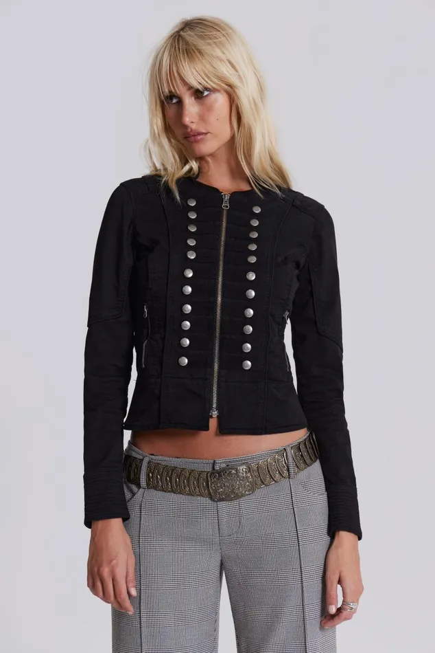 Women Fitted Military Jacket Jaded London Outerwear