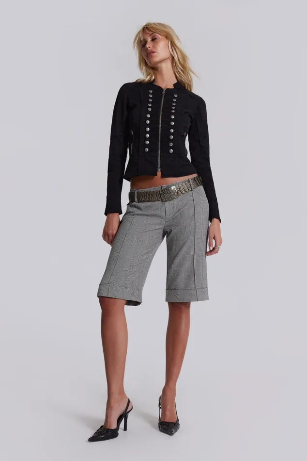 Women Fitted Military Jacket Jaded London Outerwear