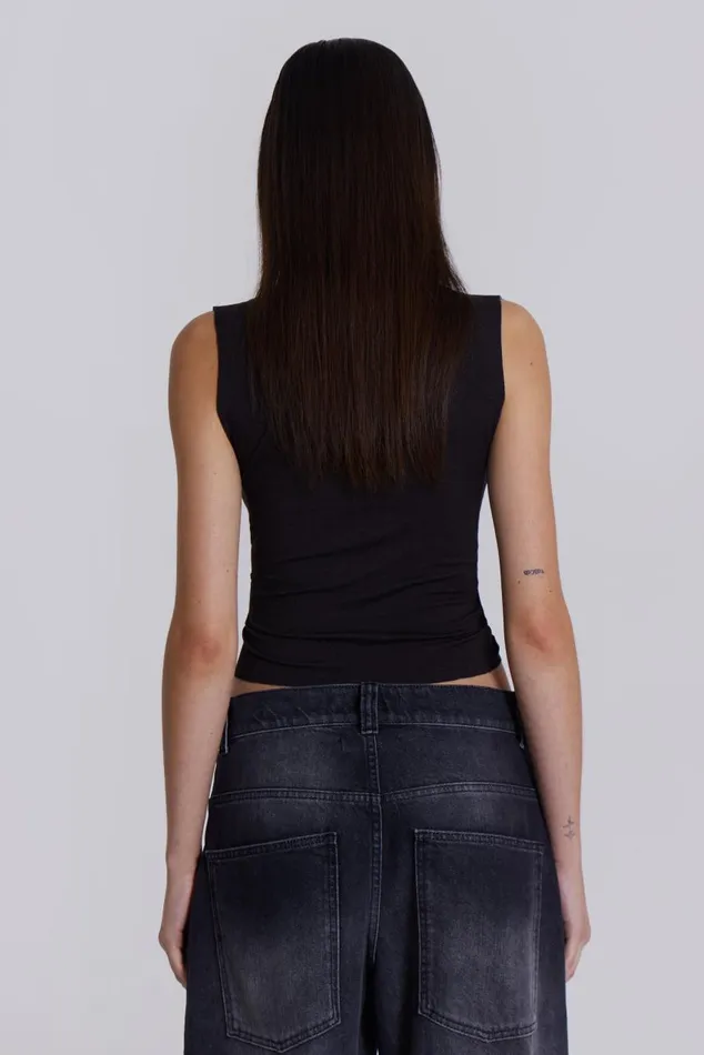Women Flame Lips Slinky Tank Top Jaded London Crop Tops