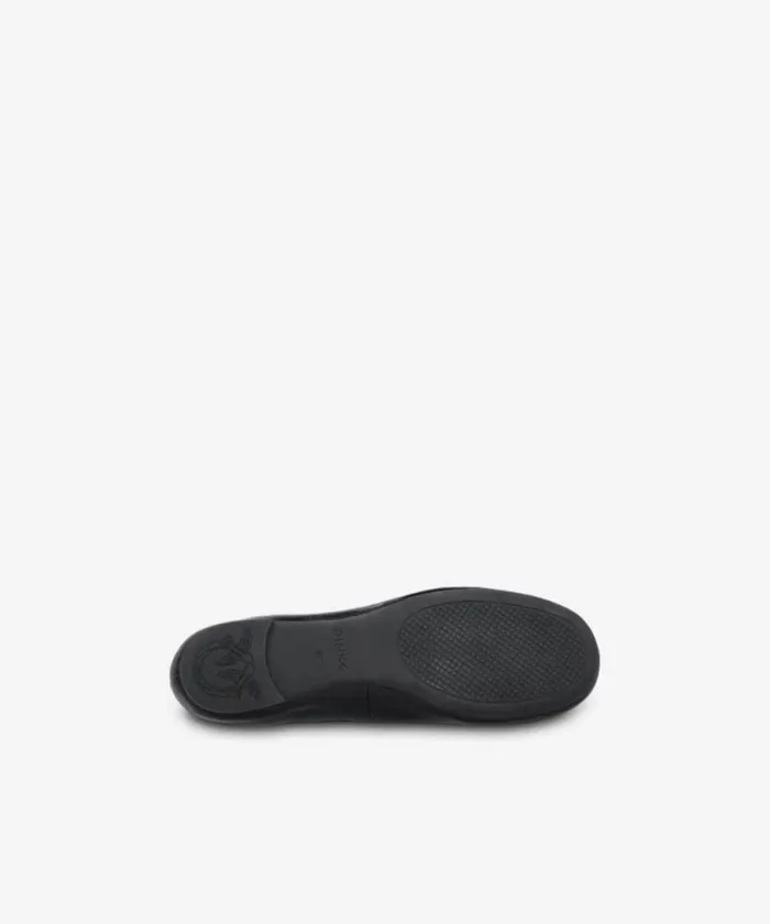 Women Flats Pinko Nappa Leather Ballerinas With Removable Ribbons Limo Black Women Flats Pinko Nappa Leather Ballerinas With Removable Ribbons Limo Black