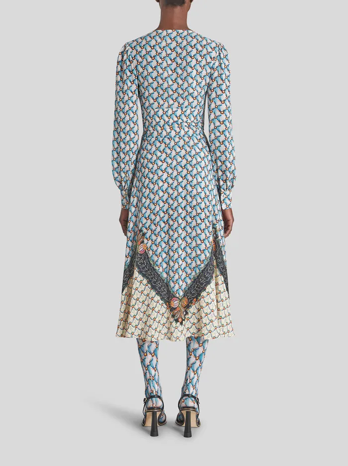 Women Floral Print Wrap Dress Etro Dresses