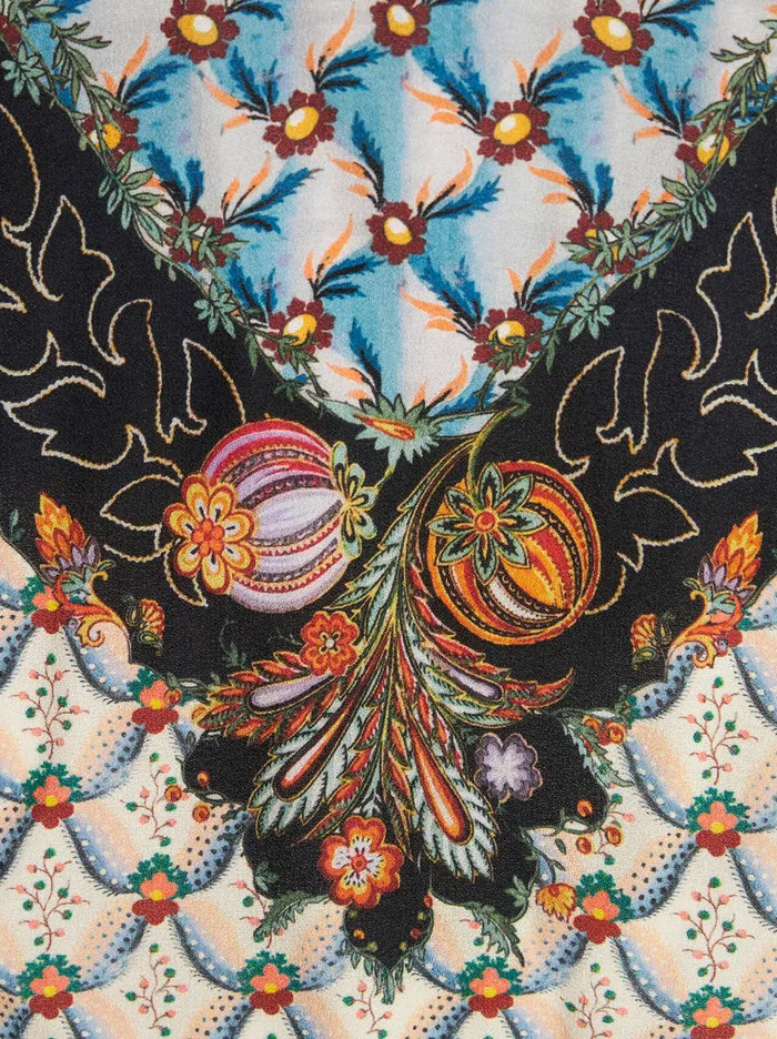 Women Floral Print Wrap Dress Etro Dresses