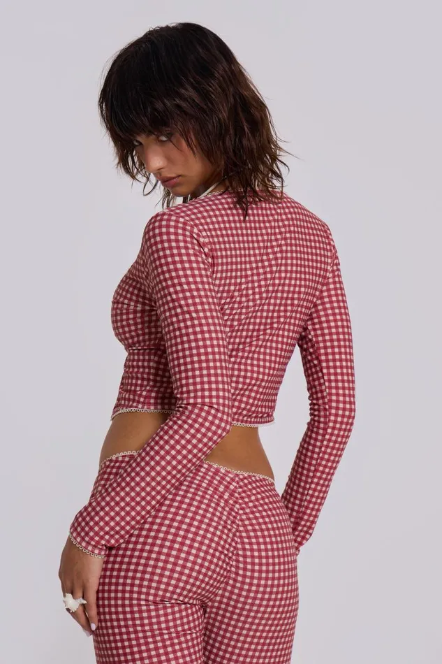 Women Freda Gingham Swim Cardigan Top Jaded London CoOrds Women Freda Gingham Swim Cardigan Top Jaded London CoOrds