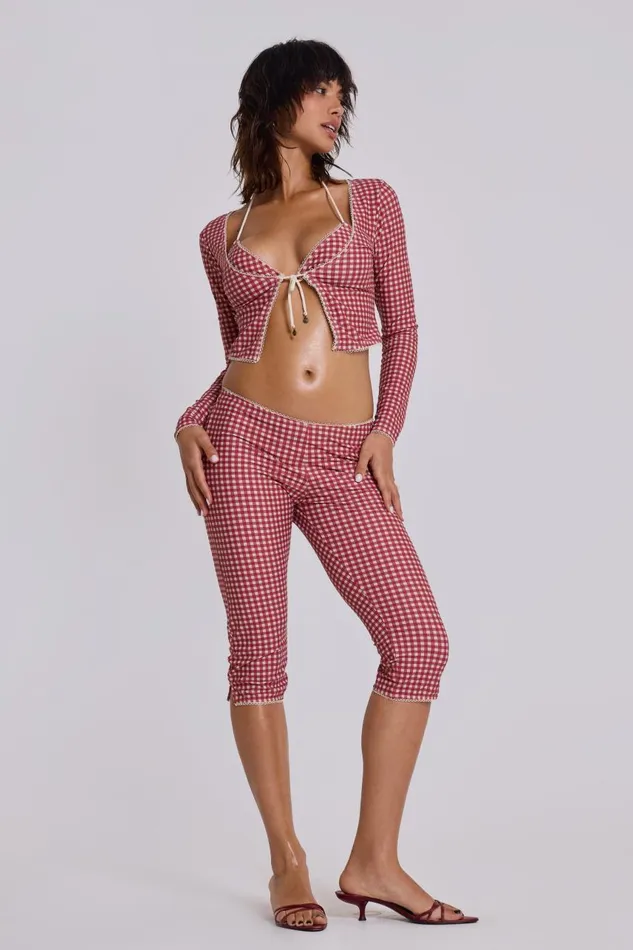 Women Freda Gingham Swim Cardigan Top Jaded London CoOrds Women Freda Gingham Swim Cardigan Top Jaded London CoOrds