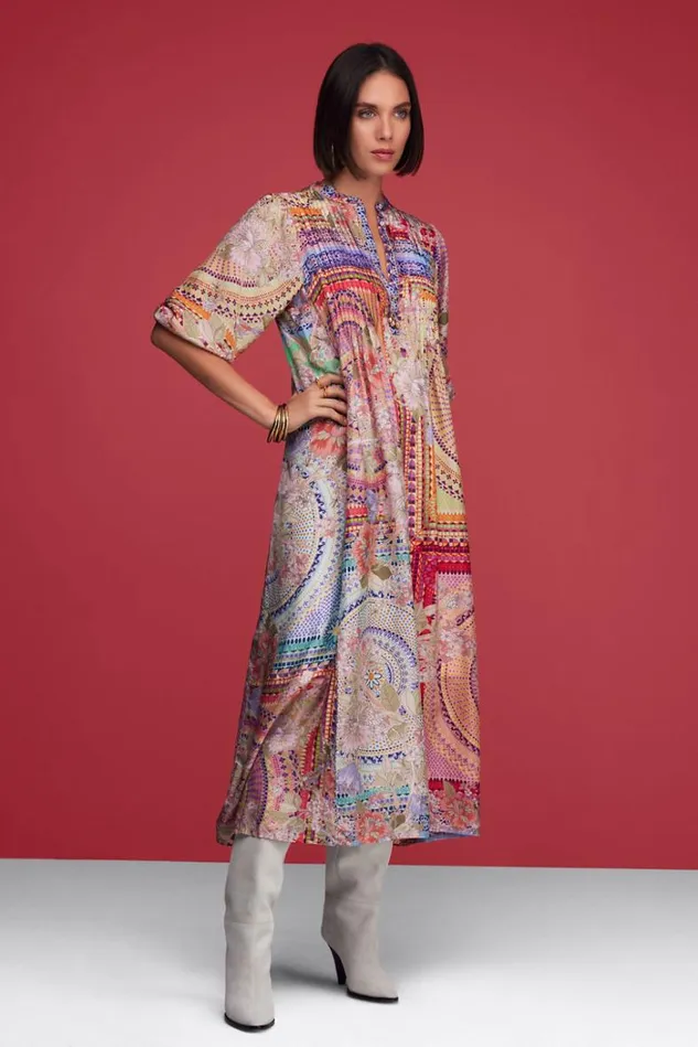 Women GARDEN MOSAIC TILE BRITTA DRESS Gardenmosaic Johnny Was Dresses Women GARDEN MOSAIC TILE BRITTA DRESS Gardenmosaic Johnny Was Dresses