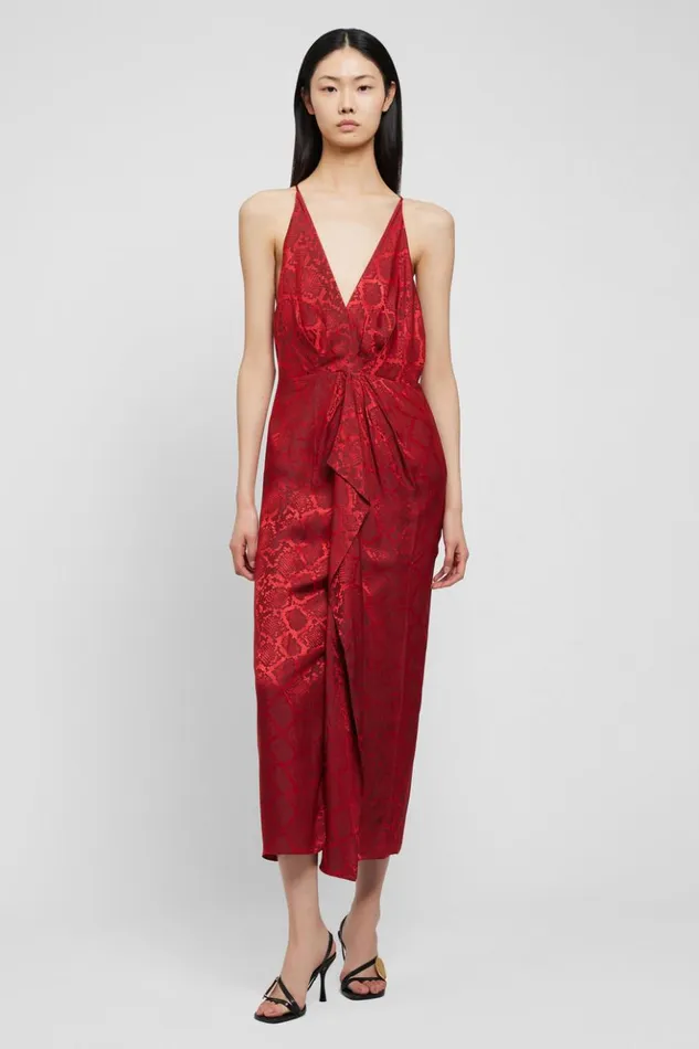 Women Giana Gown Carmine Python Jonathan Simkhai Dresses and Jumpsuits