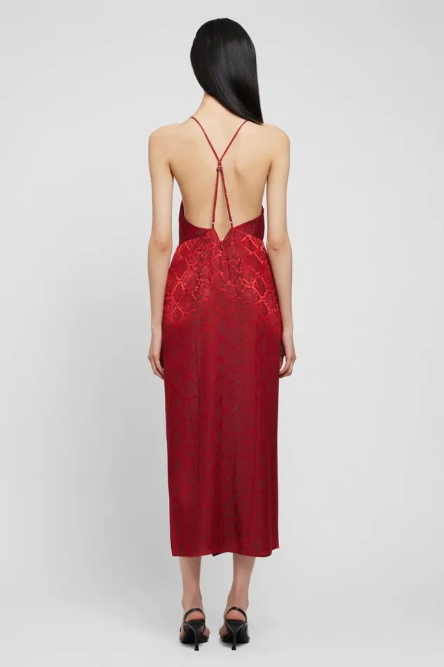Women Giana Gown Carmine Python Jonathan Simkhai Dresses and Jumpsuits