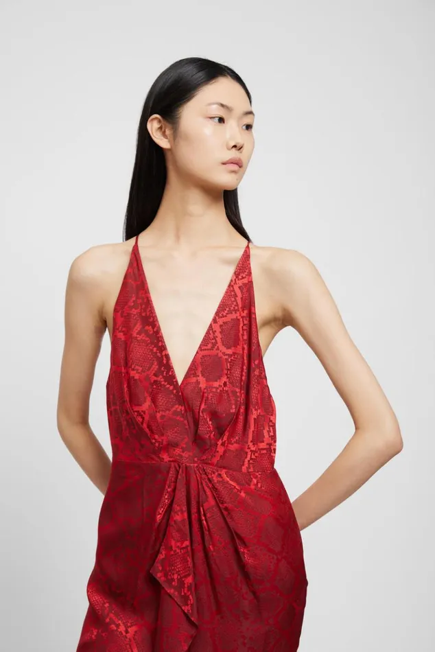 Women Giana Gown Carmine Python Jonathan Simkhai Dresses and Jumpsuits