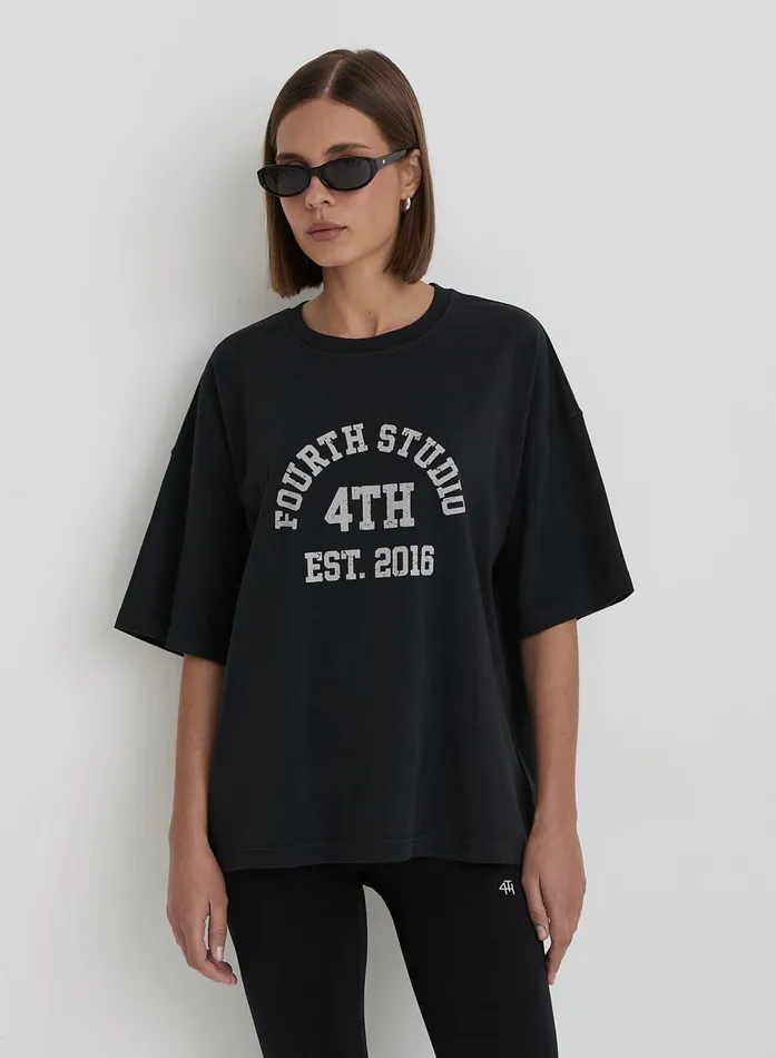 Women Grey Acid Wash Oversized Distressed Slogan TShirt Finn 4th and Reckless Athleisure Women Grey Acid Wash Oversized Distressed Slogan TShirt Finn 4th and Reckless Athleisure
