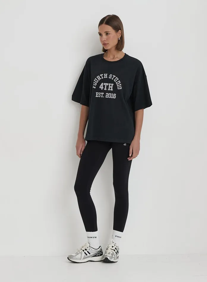 Women Grey Acid Wash Oversized Distressed Slogan TShirt Finn 4th and Reckless Athleisure