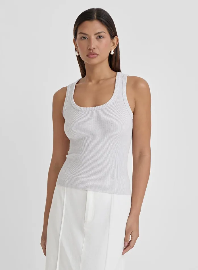 Women Grey Knitted 4th Vest Top Tamil 4th and Reckless Knitwear