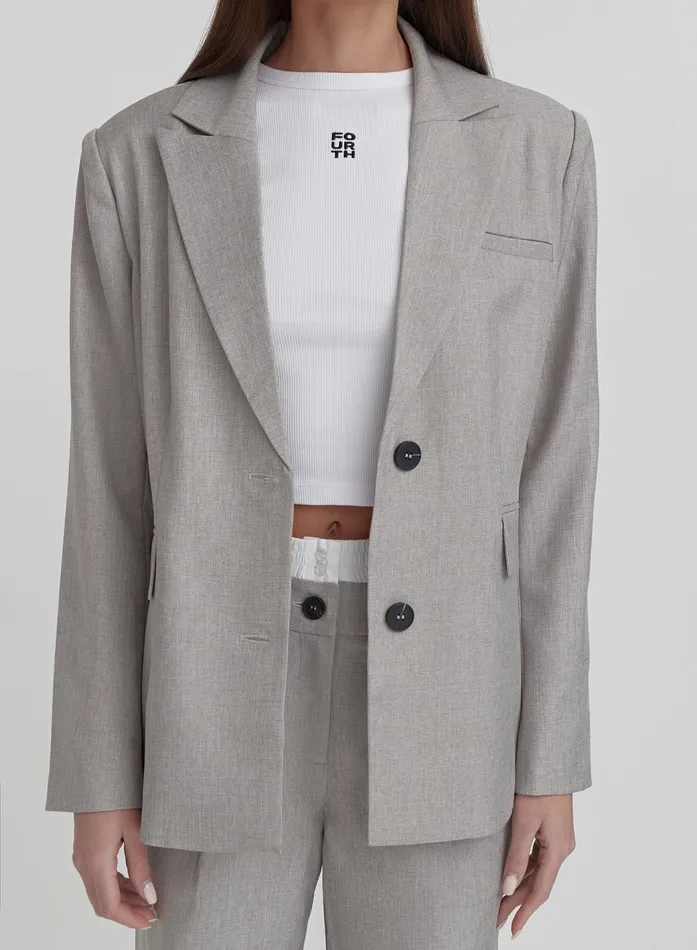 Women Grey PVE Tailored Oversized Blazer Taylor 4th and Reckless Blazers