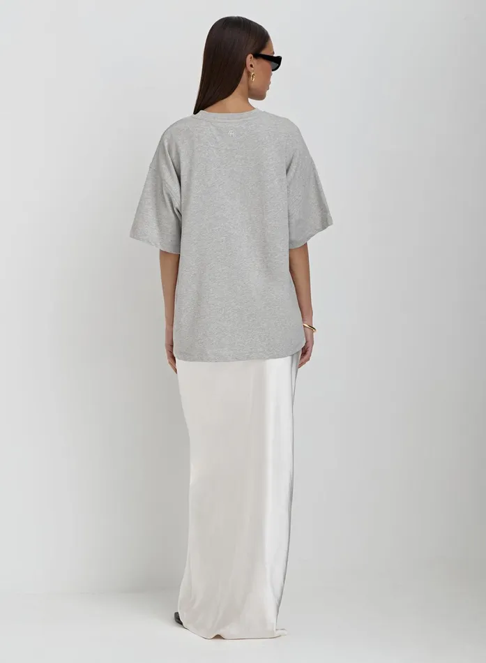 Women Grey Soleil Embroidered TShirt Soleil 4th and Reckless Tops