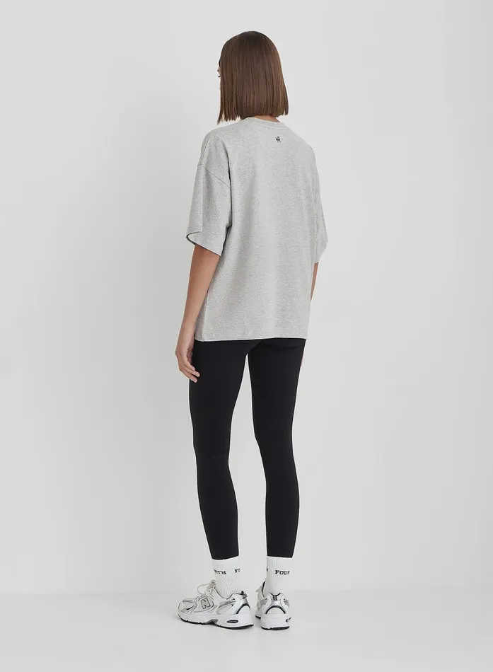 Women Grey Sunday Distressed Slogan Oversized TShirt Scarlett 4th and Reckless Athleisure
