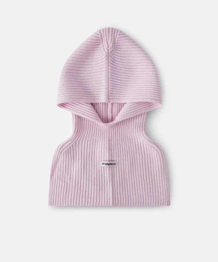 Women Hats Pinko Ribbed Balaclava Beanie Lilacseductive Orchid
