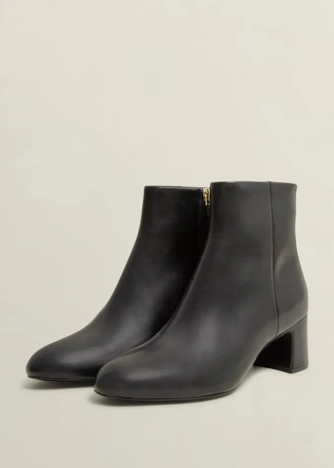 Women HOBBS Boots Rochelle Leather Ankle Boots Black