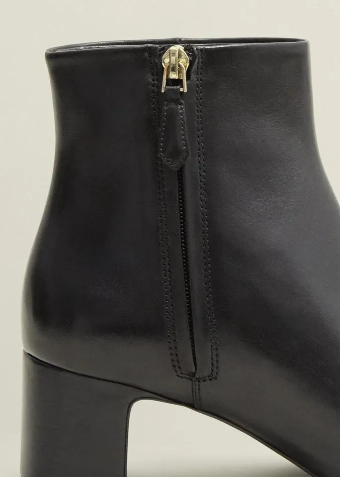 Women HOBBS Boots Rochelle Leather Ankle Boots Black