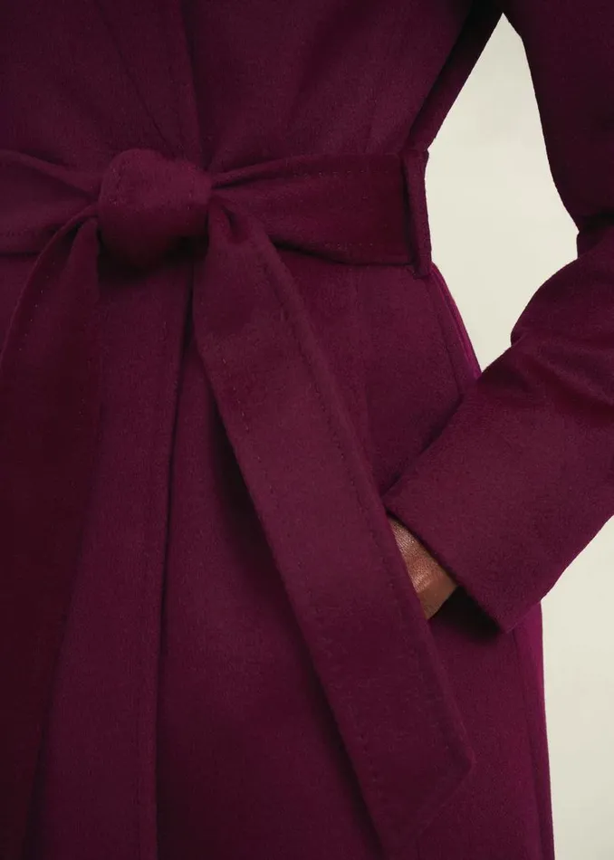 Women HOBBS Coats and Jackets Cristie Wool Coat Warm Plum