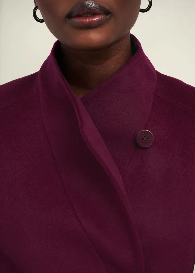 Women HOBBS Coats and Jackets Cristie Wool Coat Warm Plum