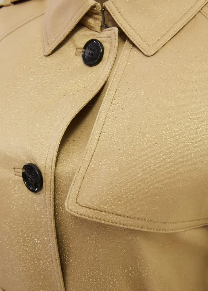Women HOBBS Coats and Jackets Hallie Shower Resistant Trench Coat Fawn Beige